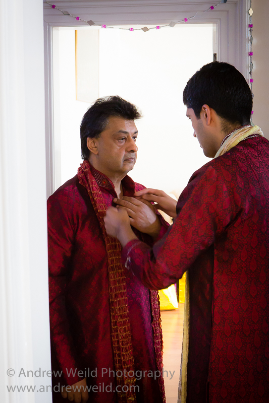 Kelvingrove Hindu Mandir father and son get ready