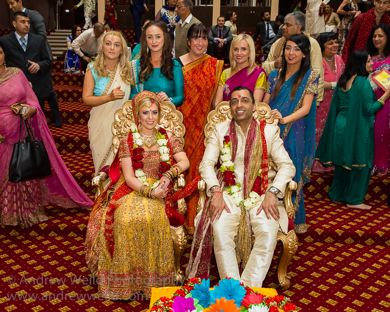 Kelvingrove Hindu Mandir wedding photography bride and groom