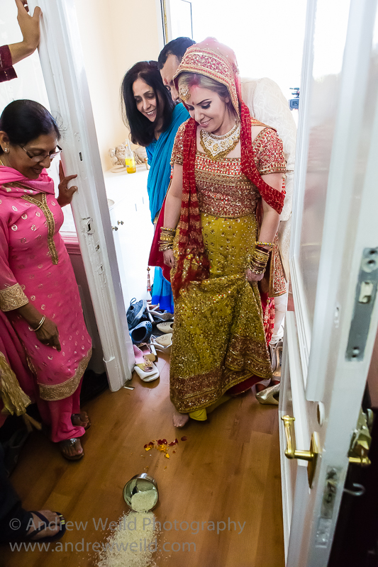 Kelvingrove Hindu Mandir wedding photography bride arrives home