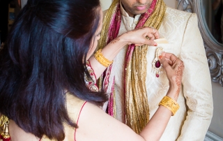 Kelvingrove Hindu Mandir wedding photography groom and mother