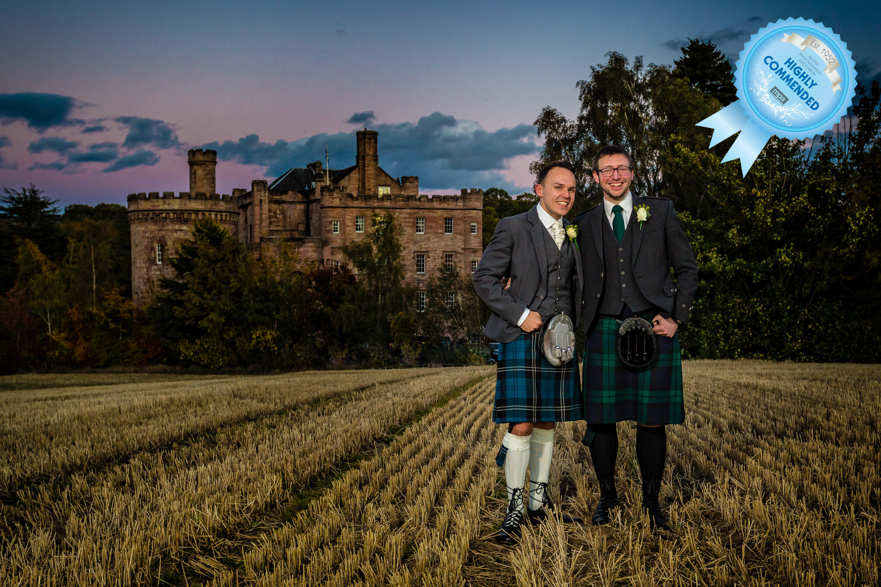 Wedding photography Dalhousie castle Scotland